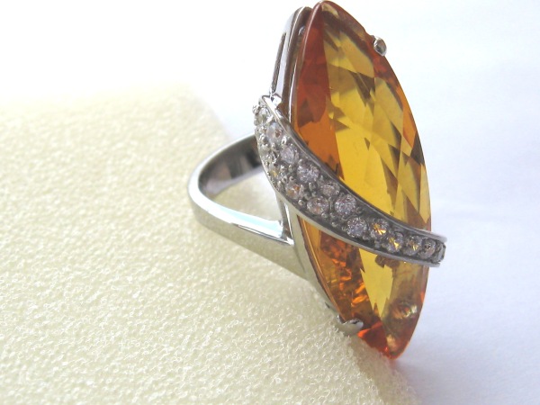 Citrine and silver ring from crimeajewel